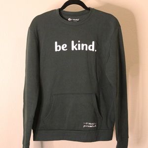 Be Kind Crew sweatshirt with front pocket